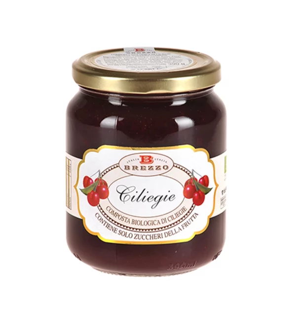 Composta Biologica di ciliegie Brezzo - 210 gr Marmellata di frutta 100% italiana